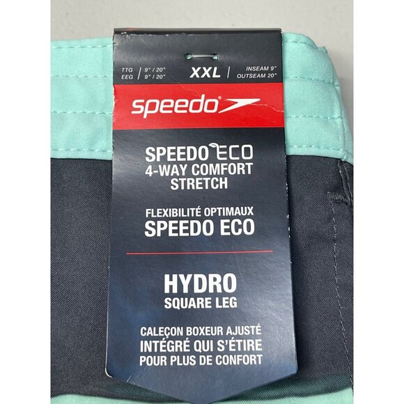 Speedo Eco Hydro Square Leg Swim Shorts XXL Volcanic Ash 4-Way Stretch UPF 50+ - Picture 6 of 11